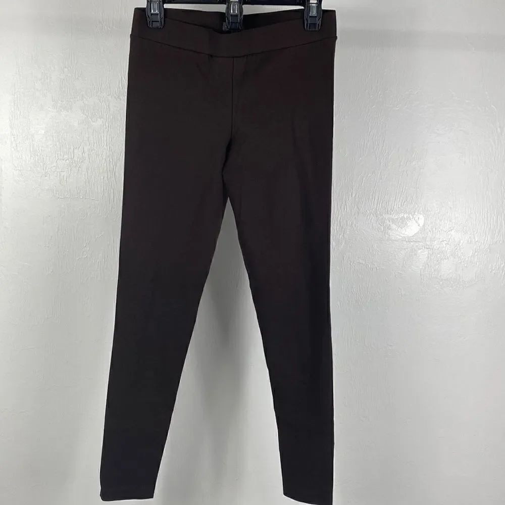 Vince Camuto full length chocolate brown mid rise leggings size XS